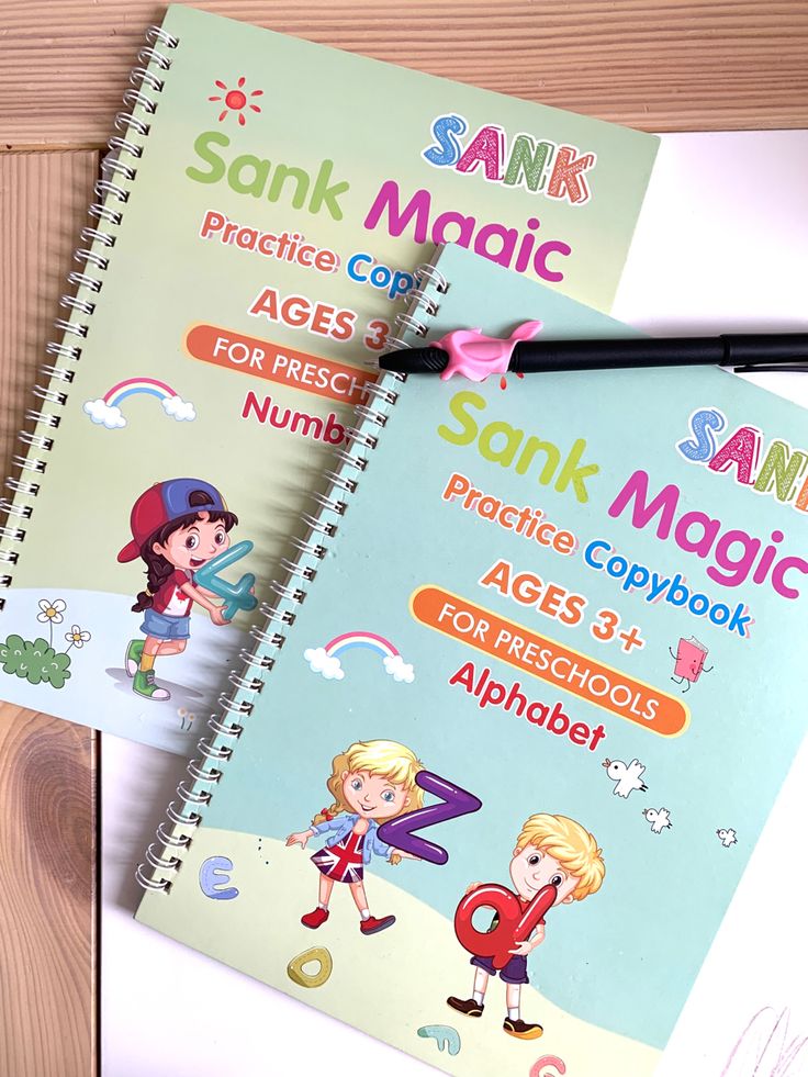 2-in-1 Magic Practice Book for Kids – Reusable Writing & Drawing Workbook with Pen & Refills
